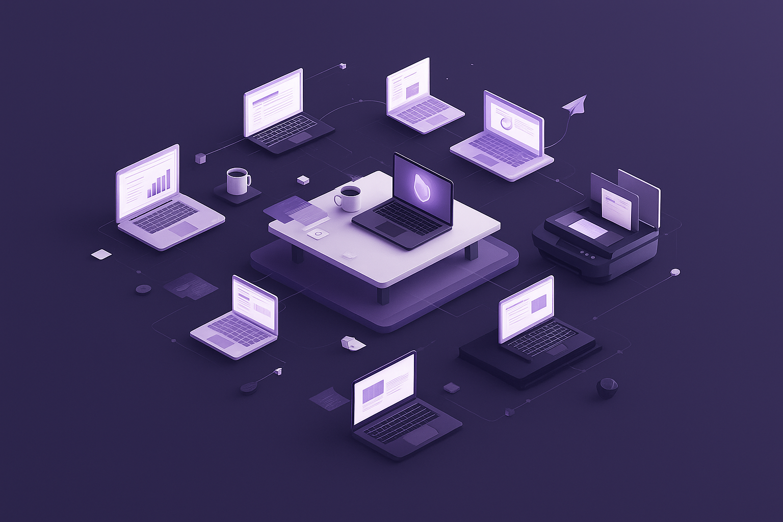 Remote Collaboration Illustration